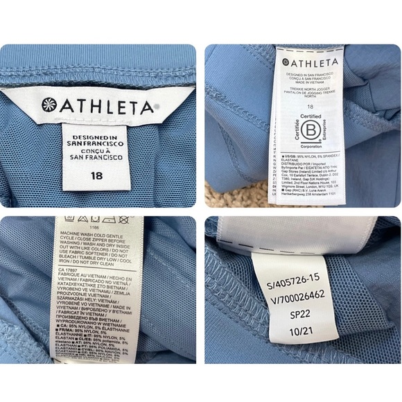 ATHLETA Trekkie North Plus Size Jogger Pants in Cottage Blue Size 18 NEW - Picture 11 of 16